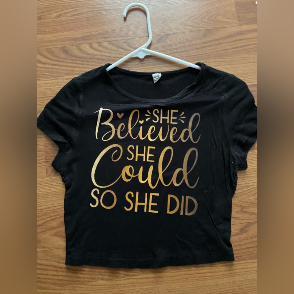 Black crop top